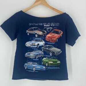 Mustang logo  tee top shirt sleeve car lover short sleeve top